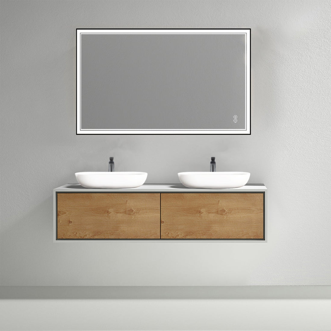 Modern Wallmount Vanities double drawer - WV0812WD